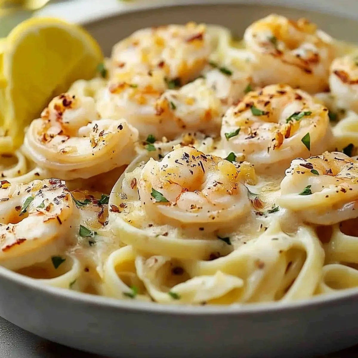 Garlic Shrimp Cream Pasta