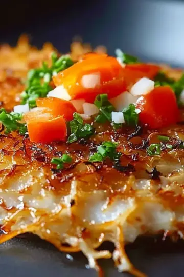 Loaded Crispy Hashbrowns on Blackstone