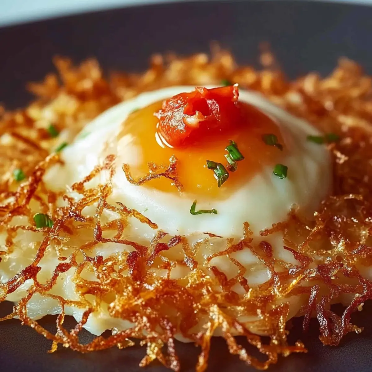 Loaded Crispy Hashbrowns on Blackstone